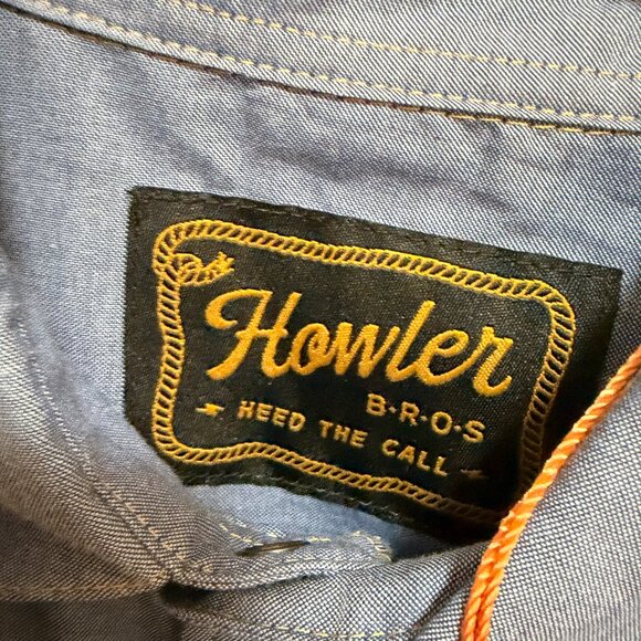 NWT! Howler Brothers Crosscut Chambray Snapshirt M - Picture 6 of 10